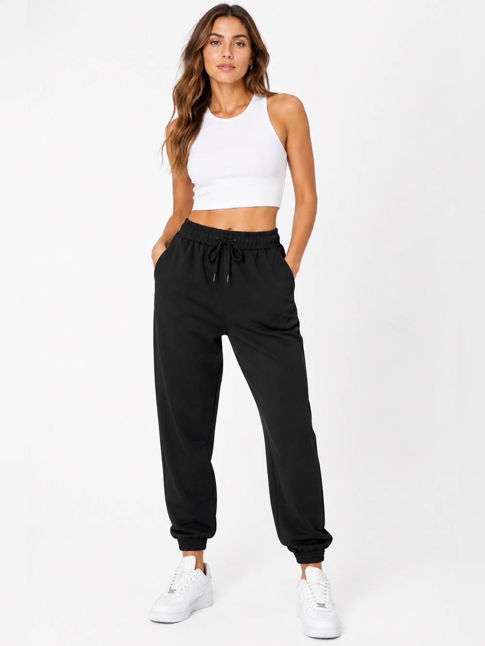 WILDFANG The Empower Drawstring Pant Black Jogger Trouser NWT Large